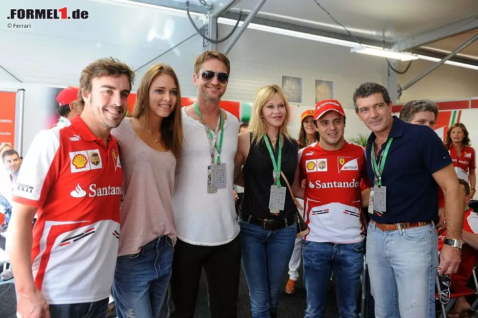 Foto zur News: Felipe Massa und Fernando Alonso mit Hollywood-Stars