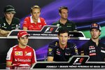 Foto zur News: Donnerstags-Pressekonferenz mit Charles Pic (Caterham), Max Chilton (Marussia), Giedo van der Garde (Caterham), Felipe Massa (Ferrari), Mark Webber (Red Bull) und Jean-Eric Vergne (Toro Rosso)