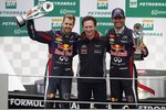 Gallerie: Sebastian Vettel (Red Bull), Christian Horner und Mark Webber (Red Bull)