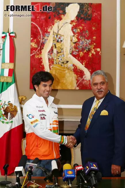 Foto zur News: Sergio Perez und Vijay Mallya