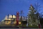 Foto zur News: Ferrari in Weihnachtsstimmung: Vor dem Firmenrestaurant Il Podio steht ein Weihnachtsbaum der Stadt Bruneck