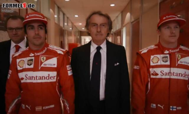 Foto zur News: Fernando Alonso, Luca di Montezemolo und Kimi Räikkönen