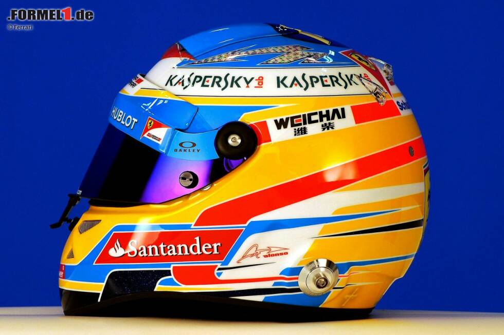 Foto zur News: Helm von Fernando Alonso (Ferrari)
