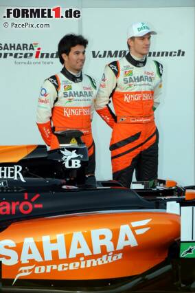 Foto zur News: Sergio Perez und Nico Hülkenberg (Force India)
