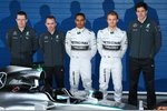 Foto zur News: Lewis Hamilton (Mercedes), Nico Rosberg (Mercedes) und Toto Wolff