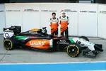 Foto zur News: Sergio Perez (Force India) und Nico Hülkenberg (Force India)