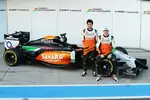 Foto zur News: Sergio Perez (Force India) und Nico Hülkenberg (Force India)