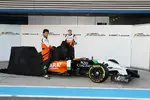 Foto zur News: Sergio Perez (Force India) und Nico Hülkenberg (Force India)