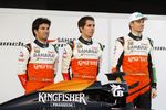 Foto zur News: Sergio Perez (Force India), Daniel Juncadella und Nico Hülkenberg (Force India)