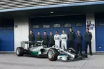 Foto zur News: Lewis Hamilton (Mercedes), Nico Rosberg (Mercedes) und Toto Wolff