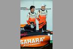 Foto zur News: Sergio Perez und Nico Hülkenberg (Force India)