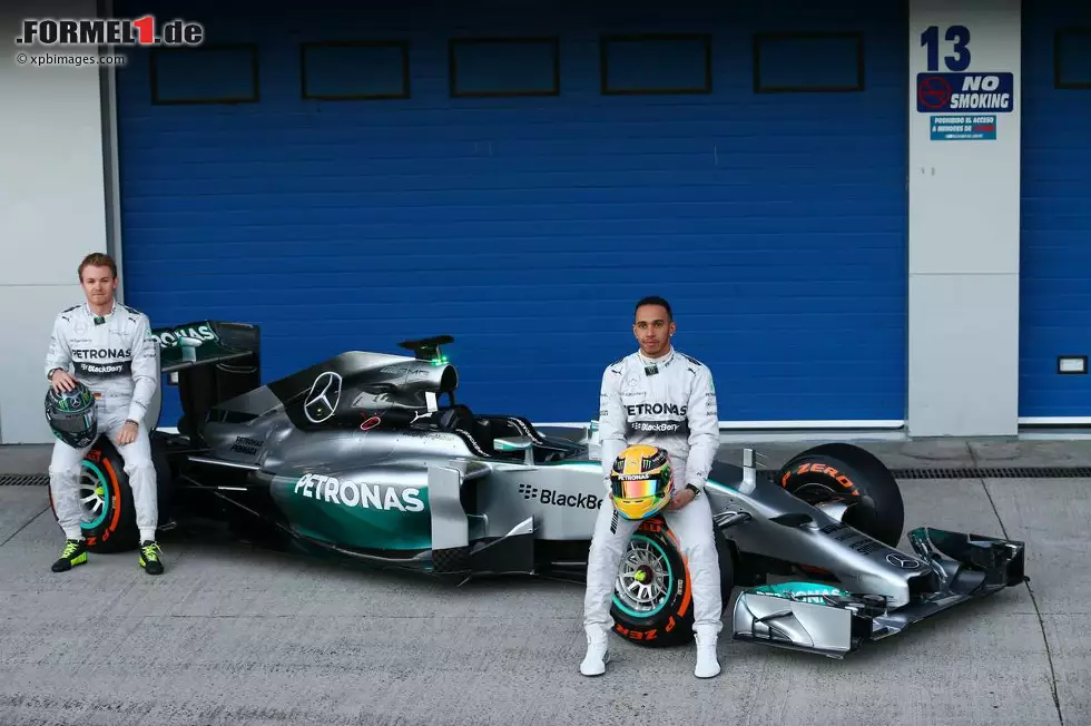 Foto zur News: Nico Rosberg (Mercedes) und Lewis Hamilton (Mercedes)