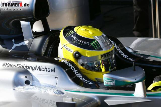 Foto zur News: Bislang war Rosberg immer durch seinen neongelben Helm aufgefallen.