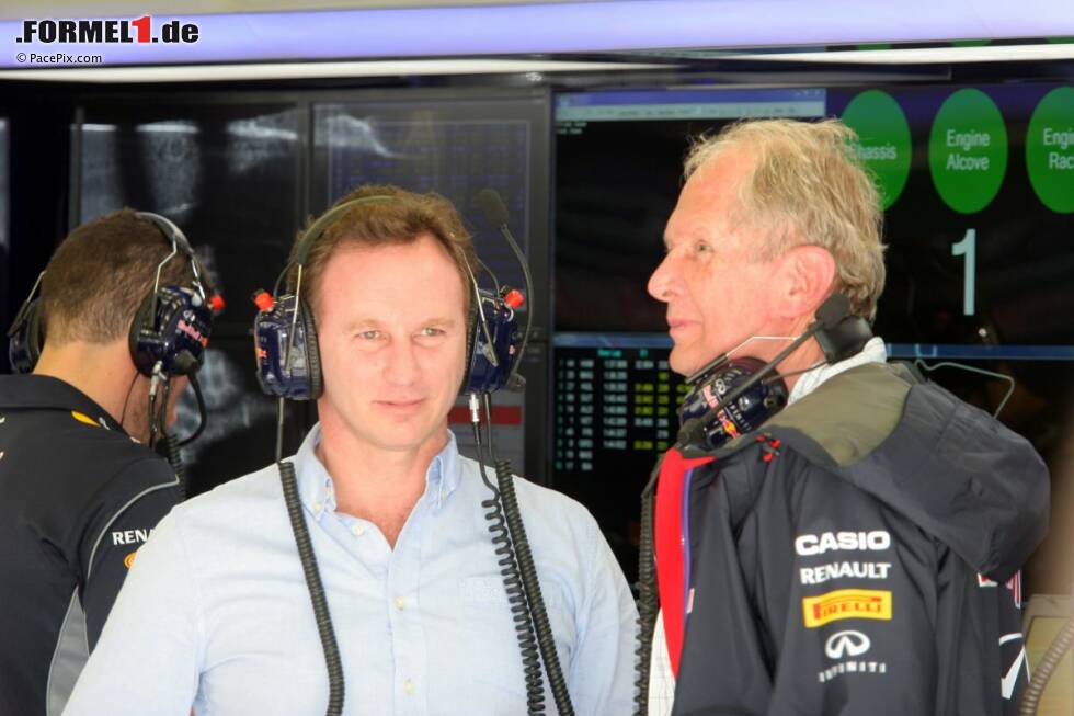 Foto zur News: Christian Horner und Helmut Marko (Red Bull)