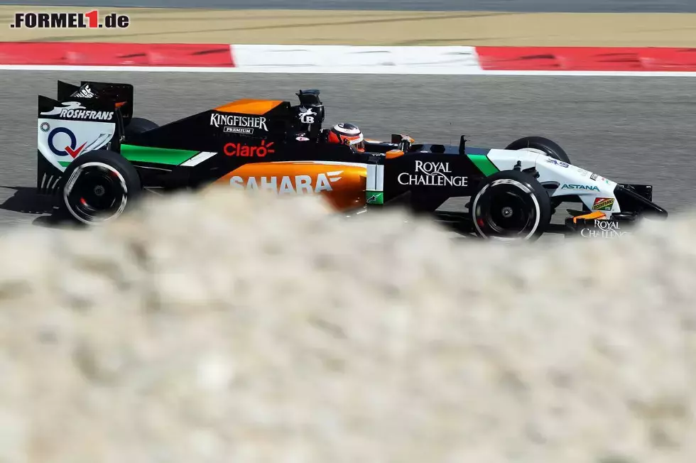 Foto zur News: Die wird wieder einmal von Nico Hülkenberg angeführt. Nach der Bestzeit gestern schiebt sich der Deutsche mit seinem Force India heute wieder auf Rang zwei und kann zufrieden die Heimreise antreten