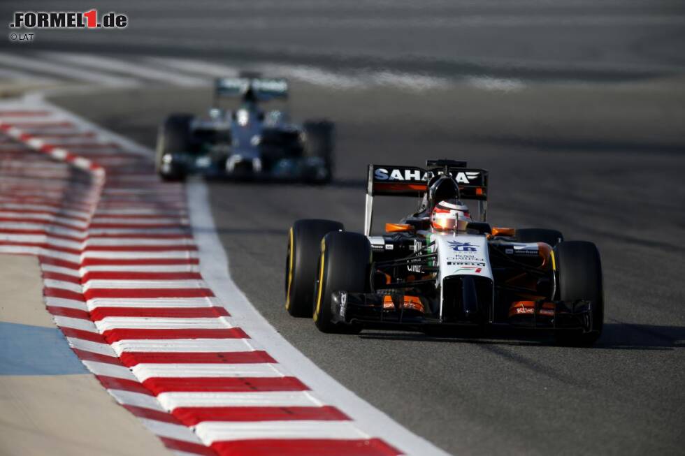 Foto zur News: Nico Hülkenberg (Force India) und Nico Rosberg (Mercedes)