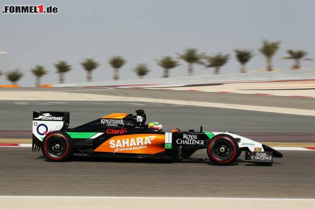 Foto zur News: Der Mexikaner sorgte zum Auftakt der letzten Testwoche in Bahrain für die zweite Force-India-Bestzeit des Winters