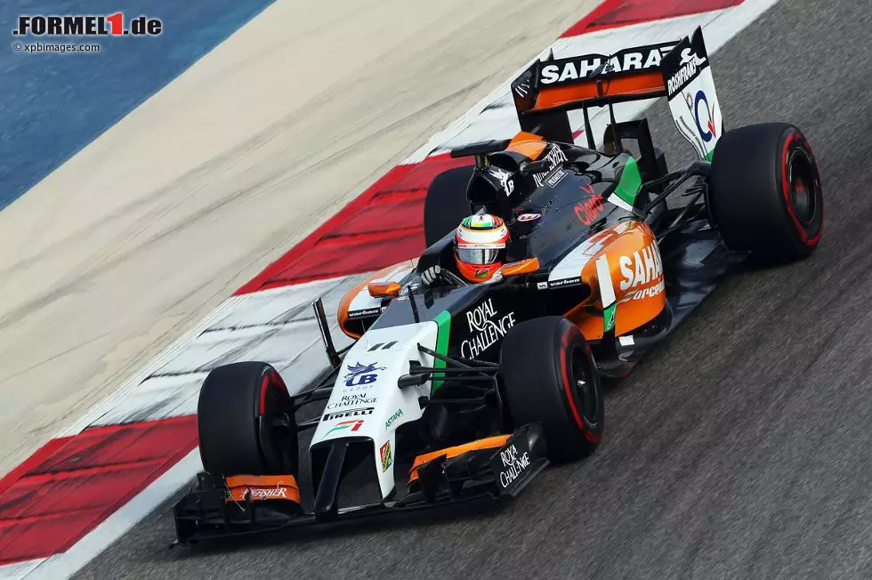 Foto zur News: Force India bleibt weiterhin das Maß aller Dinge: Wie auch am gestrigen Tag sichert sich Sergio Perez im VJM07 die Bestzeit. 108 Runden und eine gute Rennsimulation zeugen ebenfalls von einem starken Testtag