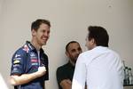 Gallerie: Sebastian Vettel (Red Bull), Christian Horner und Cyril Abiteboul (Caterham)