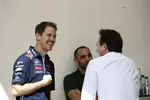 Gallerie: Sebastian Vettel (Red Bull), Christian Horner und Cyril Abiteboul (Caterham)