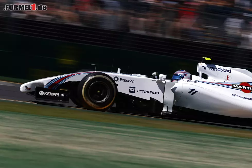Williams präsentiert sich fast ganz in Weiß - Sponsor Martini sei Dank. Und auch sportlich macht man bisher eine deutlich bessere Figur als 2013. Valtteri Bottas belegte mit 1,295 Sekunden Abstand Rang acht. Foto zur News: Williams präsentiert sich fast ganz in Weiß - Sponsor Martini sei Dank. Und auch sportlich macht man bisher eine deutlich bessere Figur als 2013. Valtteri Bottas belegte mit 1,295 Sekunden Abstand Rang acht.