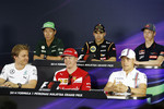 Foto zur News: Donnerstags-Pressekonferenz mit Nico Rosberg (Mercedes), Kamui Kobayashi (Caterham), Kimi Räikkönen (Ferrari), Pastor Maldonado (Lotus), Valtteri Bottas (Williams) und Daniil Kwjat (Toro Rosso)