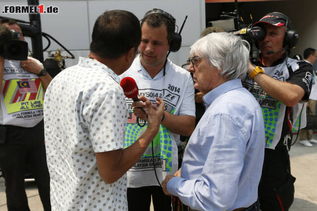 Foto zur News: Bernie Ecclestone zeigte sich zum einen positiv überrascht, fühlt sich aber nach wie vor in seiner Meinung bestätigt, dass die neuen Formel-1-Motoren nicht zufriedenstellend lärmen.