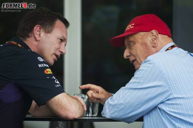 Foto zur News: Doch Niki Lauda findet, dass zu viel Dominanz nicht gut für den Sport sei. Ob er Red-Bull-Teamchef Christian Horner hier etwa auffordert, mal ein bisschen in die Gänge zu kommen?