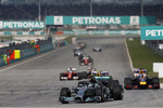 Foto zur News: Nico Rosberg (Mercedes), Daniel Ricciardo (Red Bull), Sebastian Vettel (Red Bull) und Fernando Alonso (Ferrari)