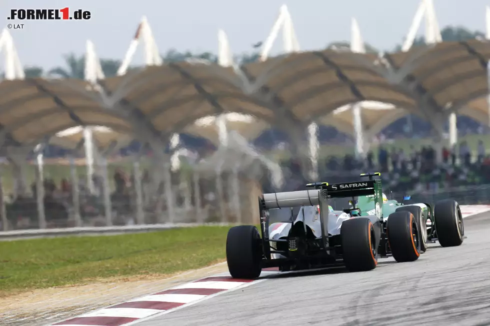 Foto zur News: Marcus Ericsson (Caterham) und Esteban Gutierrez (Sauber)