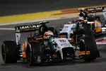 Foto zur News: Sergio Perez (Force India) und Nico Hülkenberg (Force India)