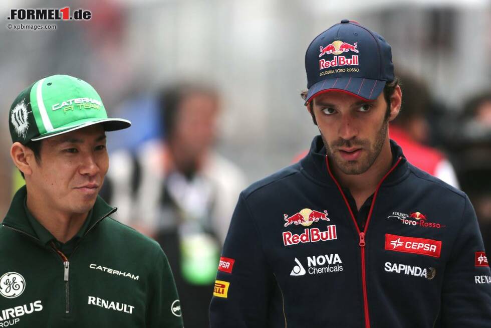 Foto zur News: Kamui Kobayashi (Caterham) und Jean-Eric Vergne (Toro Rosso)