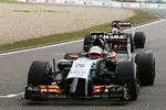 Foto zur News: Sergio Perez (Force India) und Nico Hülkenberg (Force India)