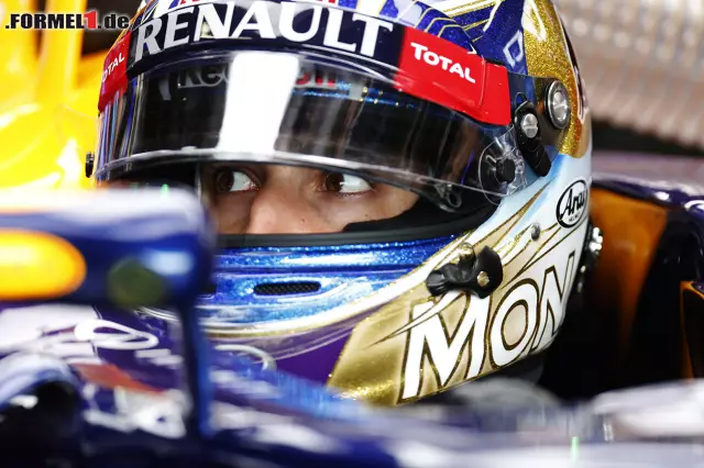 Daniel Ricciardo ließ es beinahe klassisch in Gold funkeln. Foto zur News: Daniel Ricciardo ließ es beinahe klassisch in Gold funkeln.