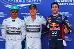 Gallerie: Lewis Hamilton (Mercedes), Nico Rosberg (Mercedes) und Daniel Ricciardo (Red Bull)