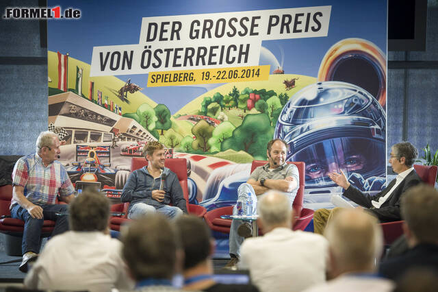 Foto zur News: Gemeinsam mit Helmut Marko stellten sich Vettel und Berger den Fragen der Medienvertreter