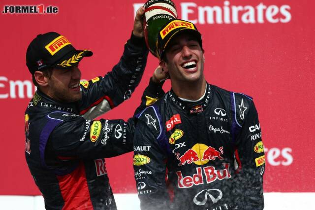 Foto zur News: Nicht Vettel, sondern Ricciardo landete den ersten Red-Bull-Sieg 2014.