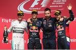 Gallerie: Daniel Ricciardo (Red Bull), Nico Rosberg (Mercedes) und Sebastian Vettel (Red Bull)