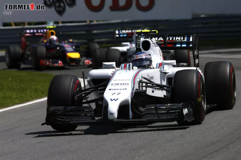 Foto zur News: Valtteri Bottas (Williams), Felipe Massa (Williams) und Daniel Ricciardo (Red Bull)