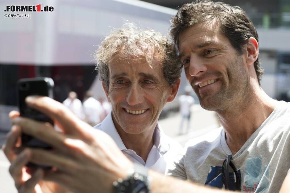 Foto zur News: Selfie-Alarm: Alain Prost und Mark Webber (Porsche)