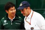 Foto zur News: Kamui Kobayashi (Caterham) und Nigel Mansell