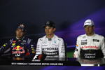 Foto zur News: Nico Rosberg (Mercedes), Sebastian Vettel (Red Bull) und Jenson Button (McLaren)