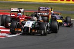 Foto zur News: Nico Hülkenberg (Force India), Fernando Alonso (Ferrari) und Daniel Ricciardo (Red Bull)