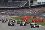 Foto zur News: Nico Rosberg (Mercedes), Valtteri Bottas (Williams), Felipe Massa (Williams) und Kevin Magnussen (McLaren)