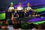 Foto zur News: Donnerstags-Pressekonferenz mit Kamui Kobayashi (Caterham), Esteban Gutierrez (Sauber), Marcus Ericsson (Caterham), Jean-Eric Vergne (Toro Rosso), Sergio Perez (Force India) und Pastor Maldonado (Lotus)