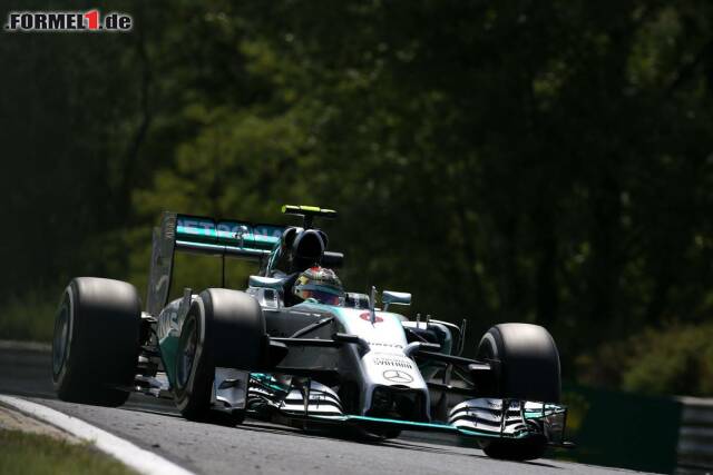 Foto zur News: Hamilton fuhr beim Ungarn-Grand-Prix aus der Boxengasse auf das Podium