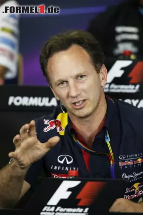 Foto zur News: Christian Horner regt sich über die Fragen der Journalisten auf