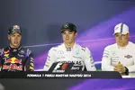 Foto zur News: Nico Rosberg (Mercedes), Sebastian Vettel (Red Bull) und Valtteri Bottas (Williams)