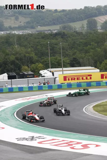 Max Chilton (Marussia), Kevin Magnussen (McLaren), Pastor Maldonado (Lotus) und Marcus Ericsson (Caterham) Foto zur News: Max Chilton (Marussia), Kevin Magnussen (McLaren), Pastor Maldonado (Lotus) und Marcus Ericsson (Caterham)