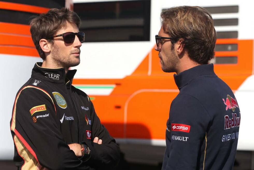 Foto zur News: Romain Grosjean (Lotus) und Jean-Eric Vergne (Toro Rosso)